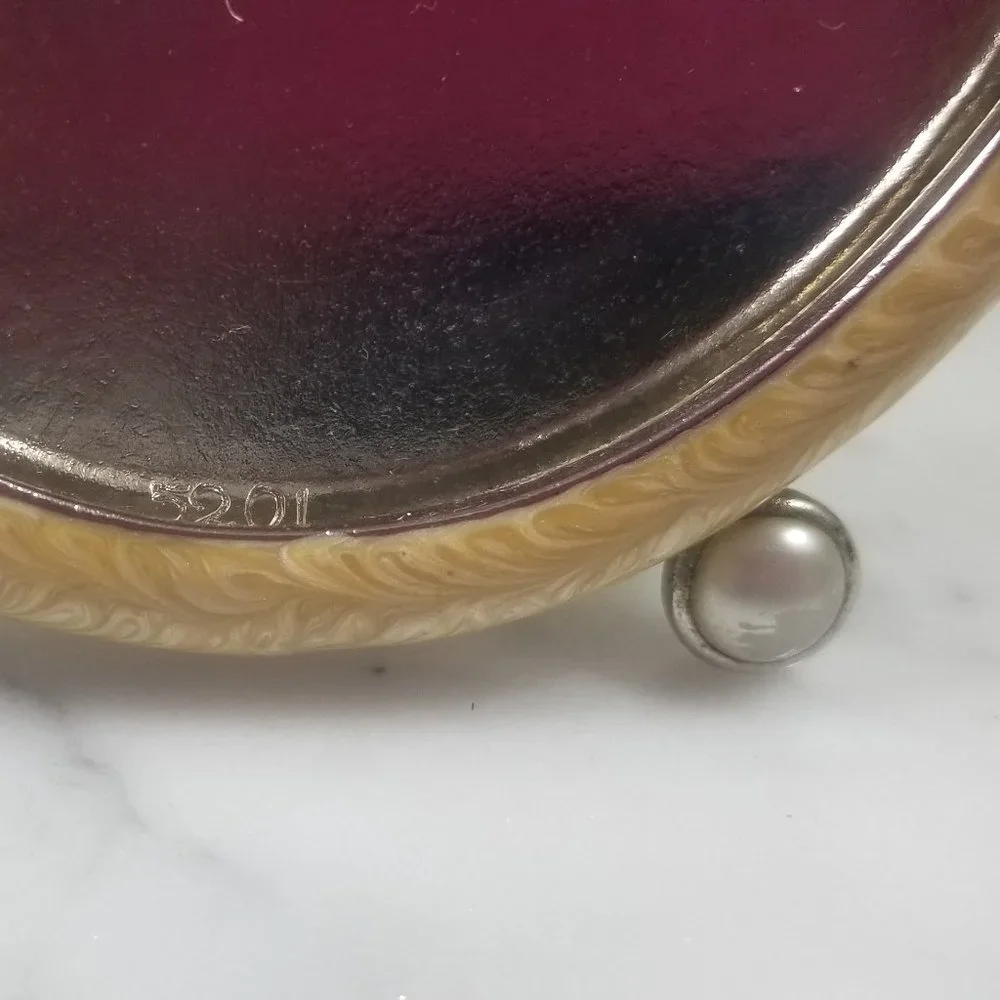 RARE JAY STRONGWATER PAVE SCROLL CRYSTAL VICTORIAN BOW RIBBON ENAMEL OVAL FRAME